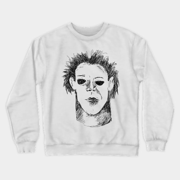 The Devil’s Eyes (black ink) Crewneck Sweatshirt by The Ghost In You